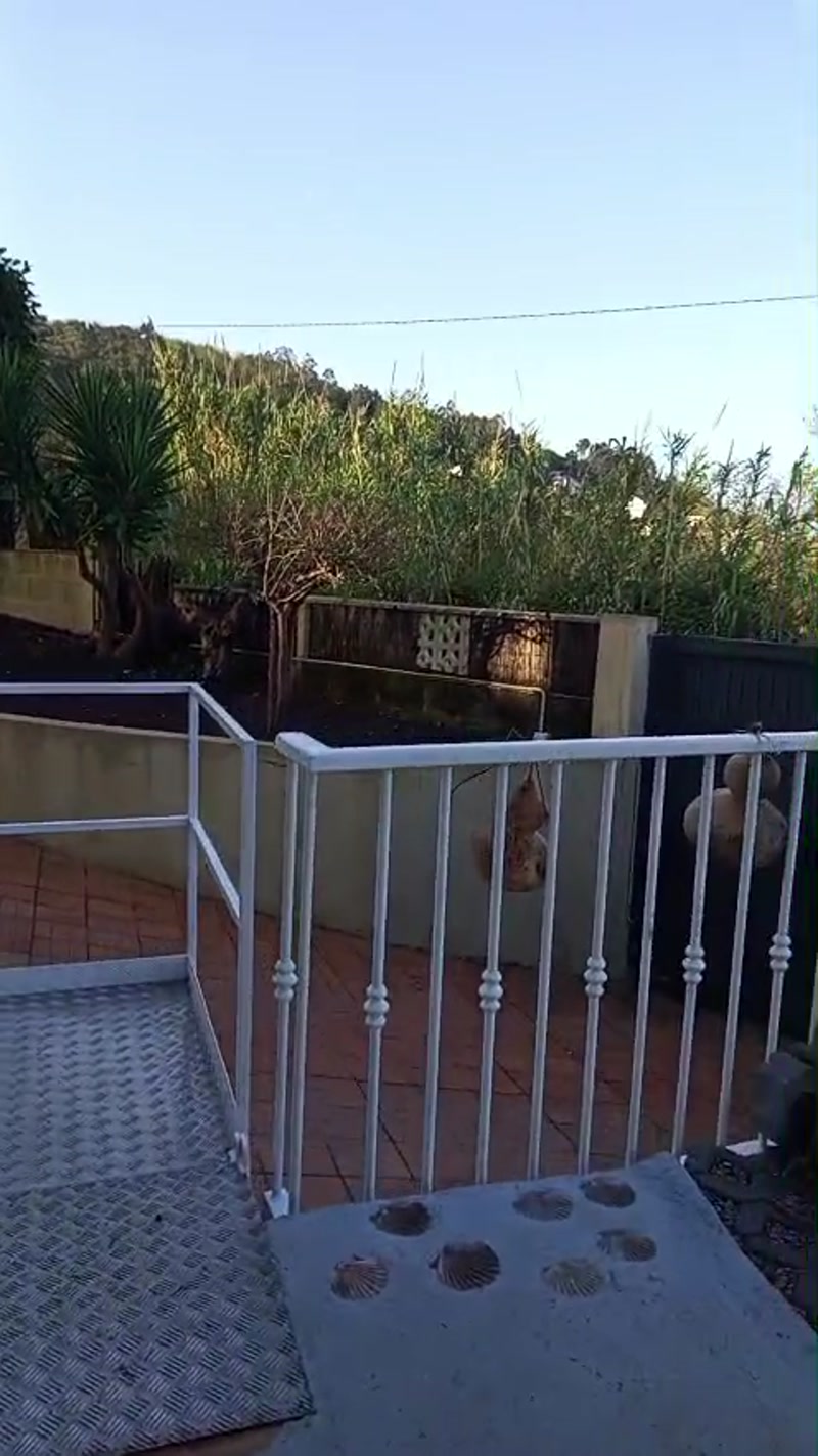 Zugang mit Rampe und kleinem Außenbereich am Pilger Kiosk